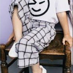 Plaid Wide-Leg Pants by designer Wynken